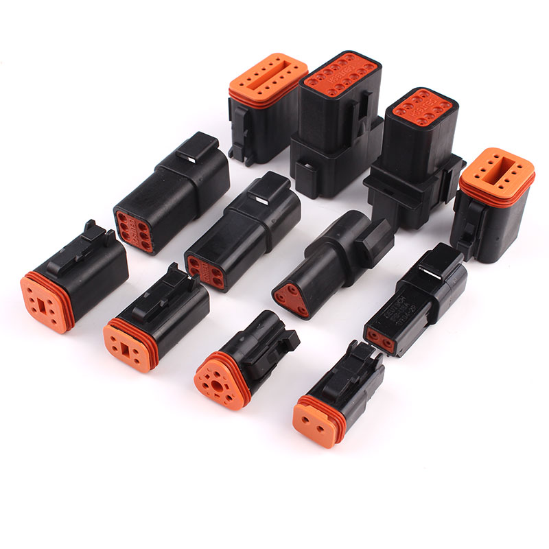 德馳汽車防水連接器DT04-2P公母接插件DT06-2S帶黑色平蓋DEUTSCH